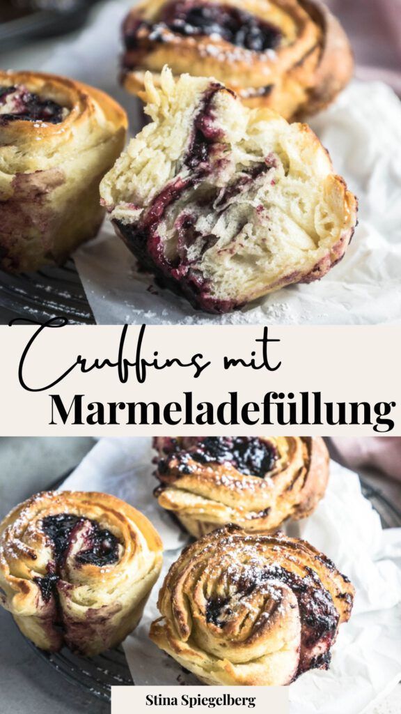Cruffins mit Marmeladefüllung