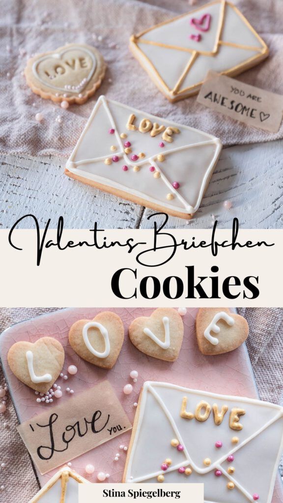 Valentins-Briefchen Cookies
