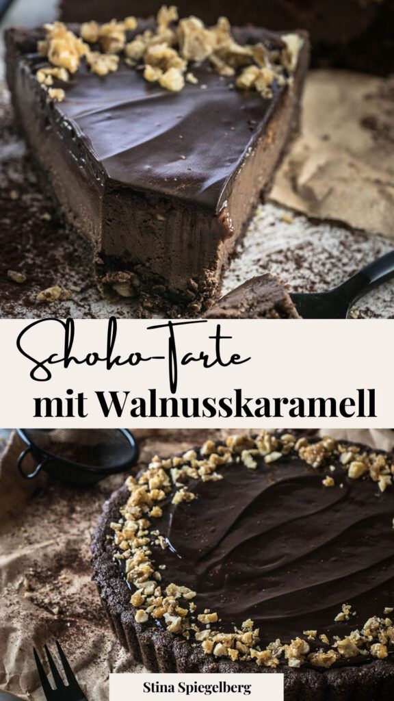 Schoko-Tarte mit Walnusskaramell