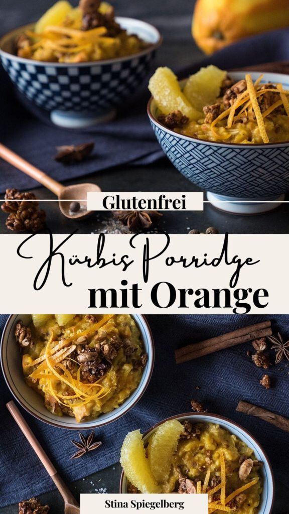 Kürbis Porridge mit Orange