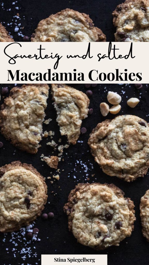 Sauerteig und salted Macadamia Cookies
