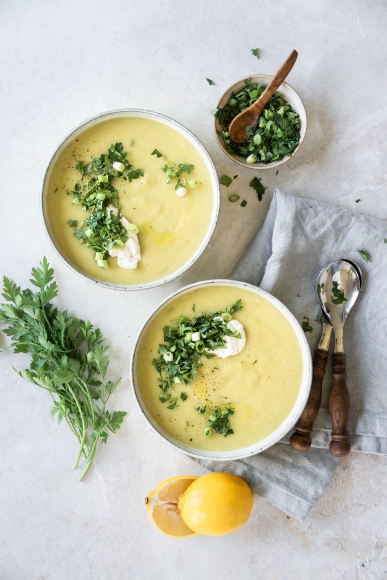 Kartoffel-Lauch-Suppe vegan - Stina Spiegelberg einfach &amp; schnell