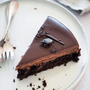 Triple chocolate mousse cake