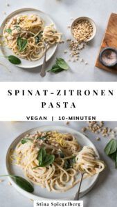 10-Minuten Spinat-Zitronen-Pasta
