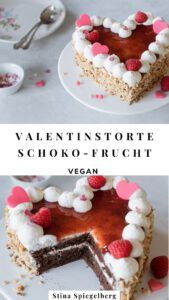 vegane Schoko-Frucht-Valentinstorte von Stina Spiegelberg Veganpassion