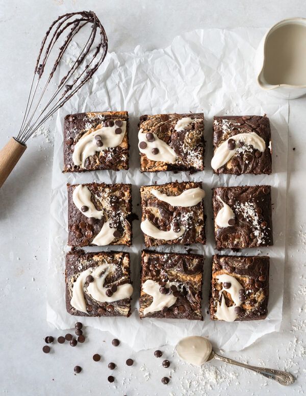 Himmlische Kokos-Brownies (vegan) - Stina Spiegelberg vegan