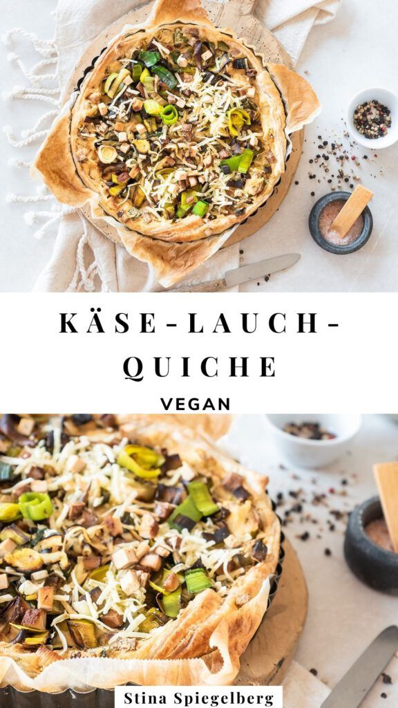 Käse-Lauch-Quiche (vegan)