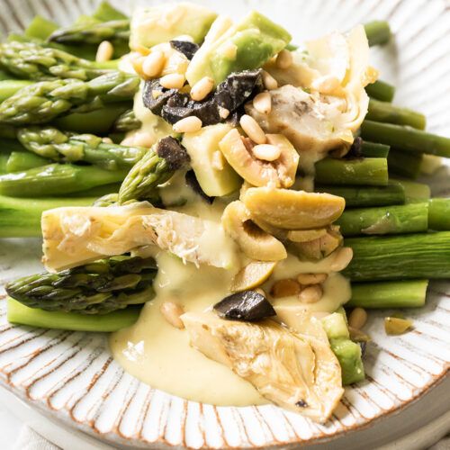 Antipastisalat mit Spargel &amp; Hollandaise - Stina Spiegelberg
