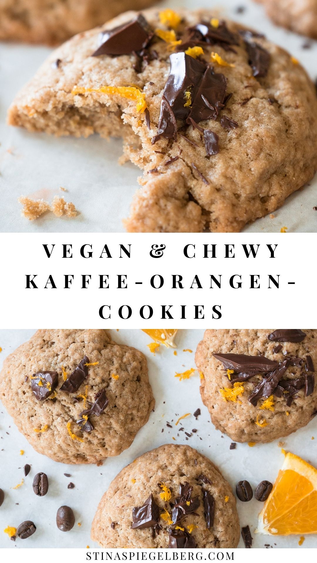 Vegan &amp; Chewy Kaffee-Orangen-Cookies - Stina Spiegelberg
